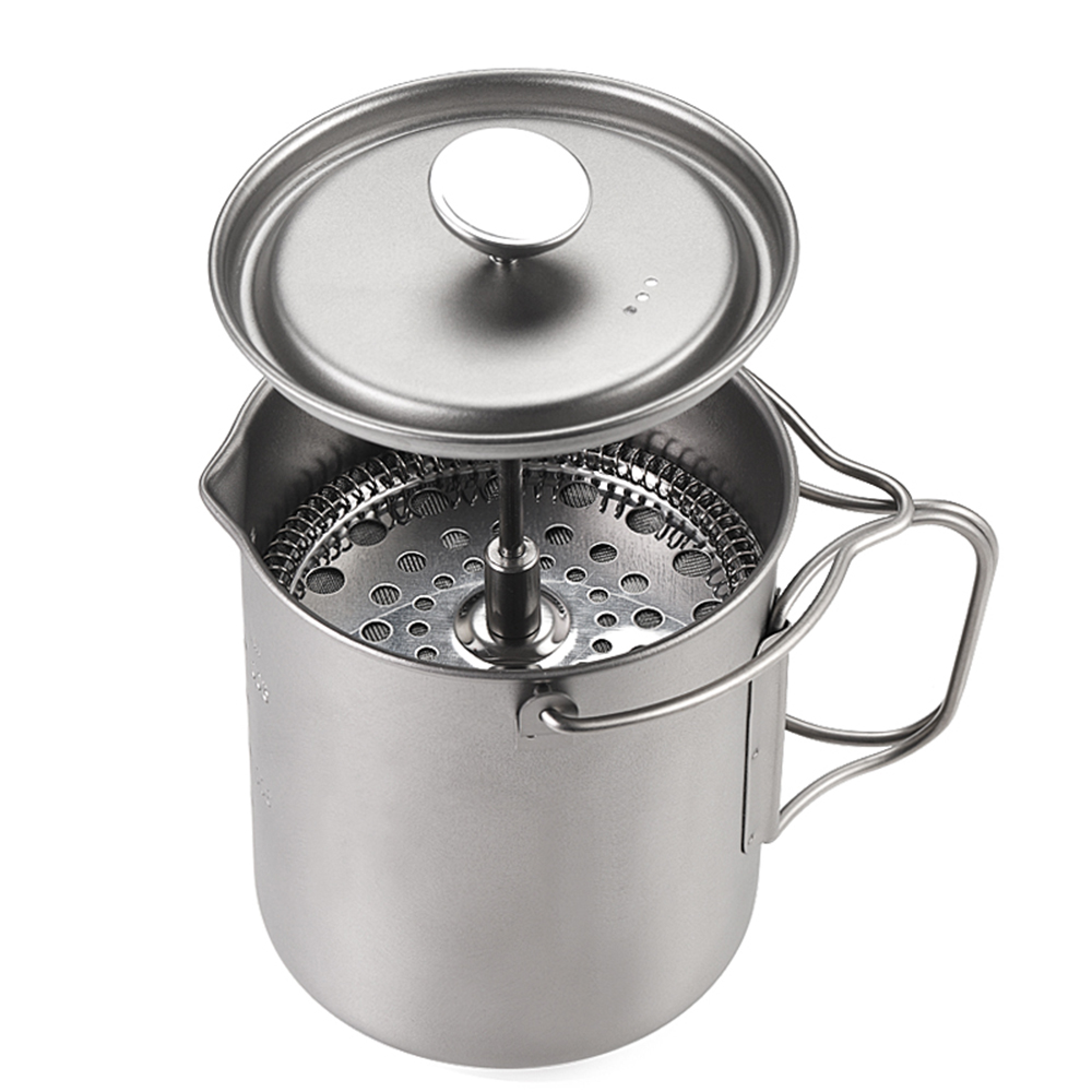 Coffee Equipment For Camping - Lixada 750ml Titanium Coffee Cup Mug