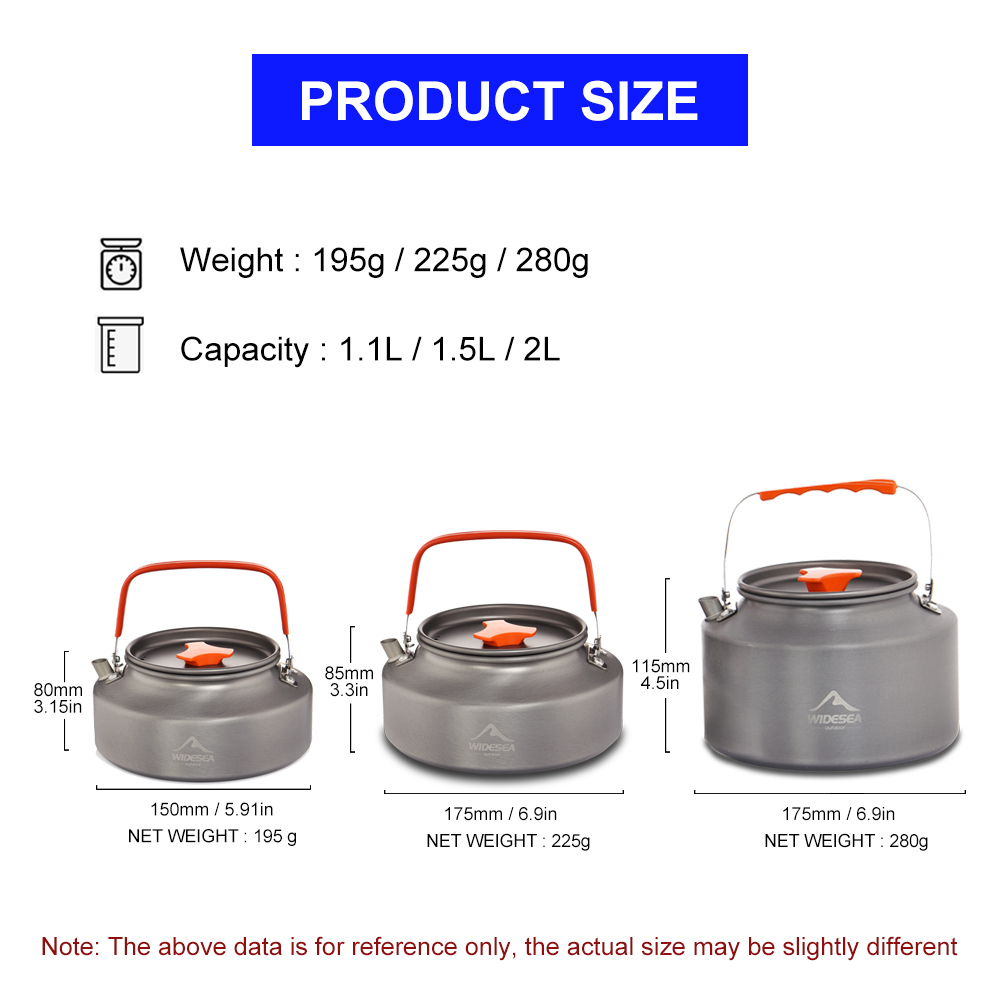 Widesea 1.1L 2L1.5L Camping Wa – Coffee Equipment For Camping Bewertung und Preis