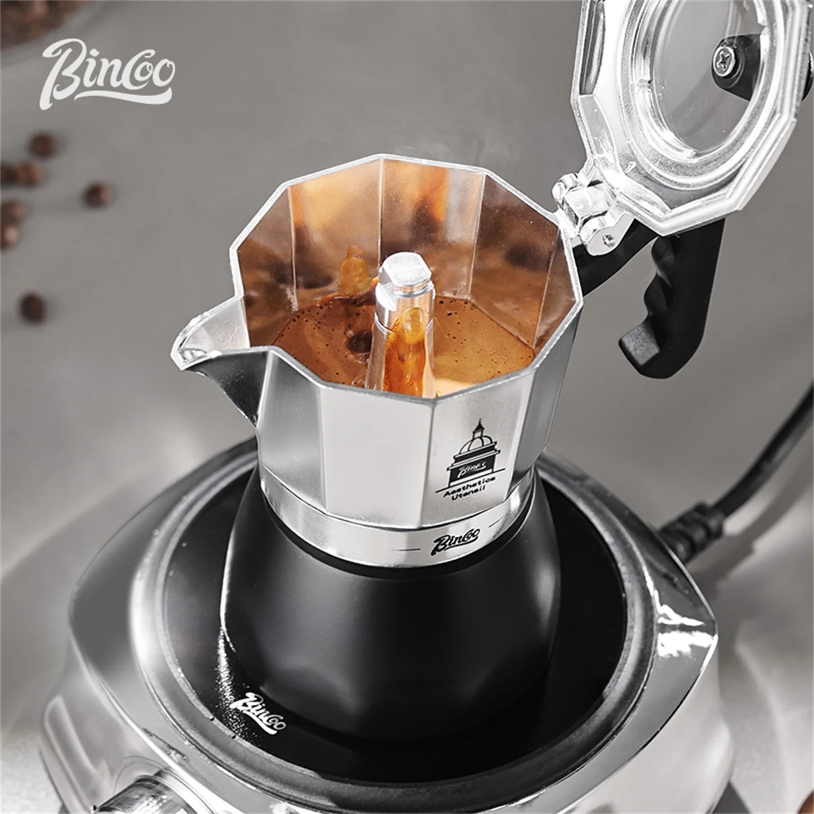 BINCOO Double Valve Moka Pot，E – Coffee Equipment Set Bewertung und Preis
