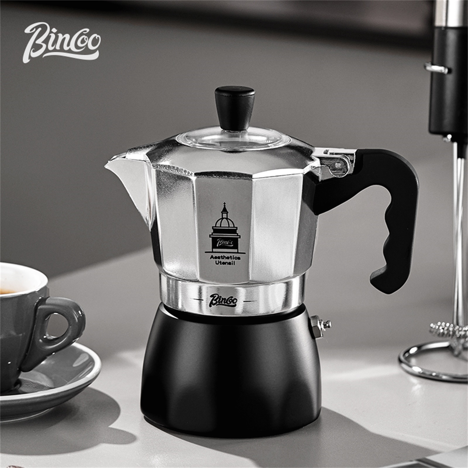 BINCOO Double Valve Moka Pot，E – Coffee Equipment Set Bewertung und Preis