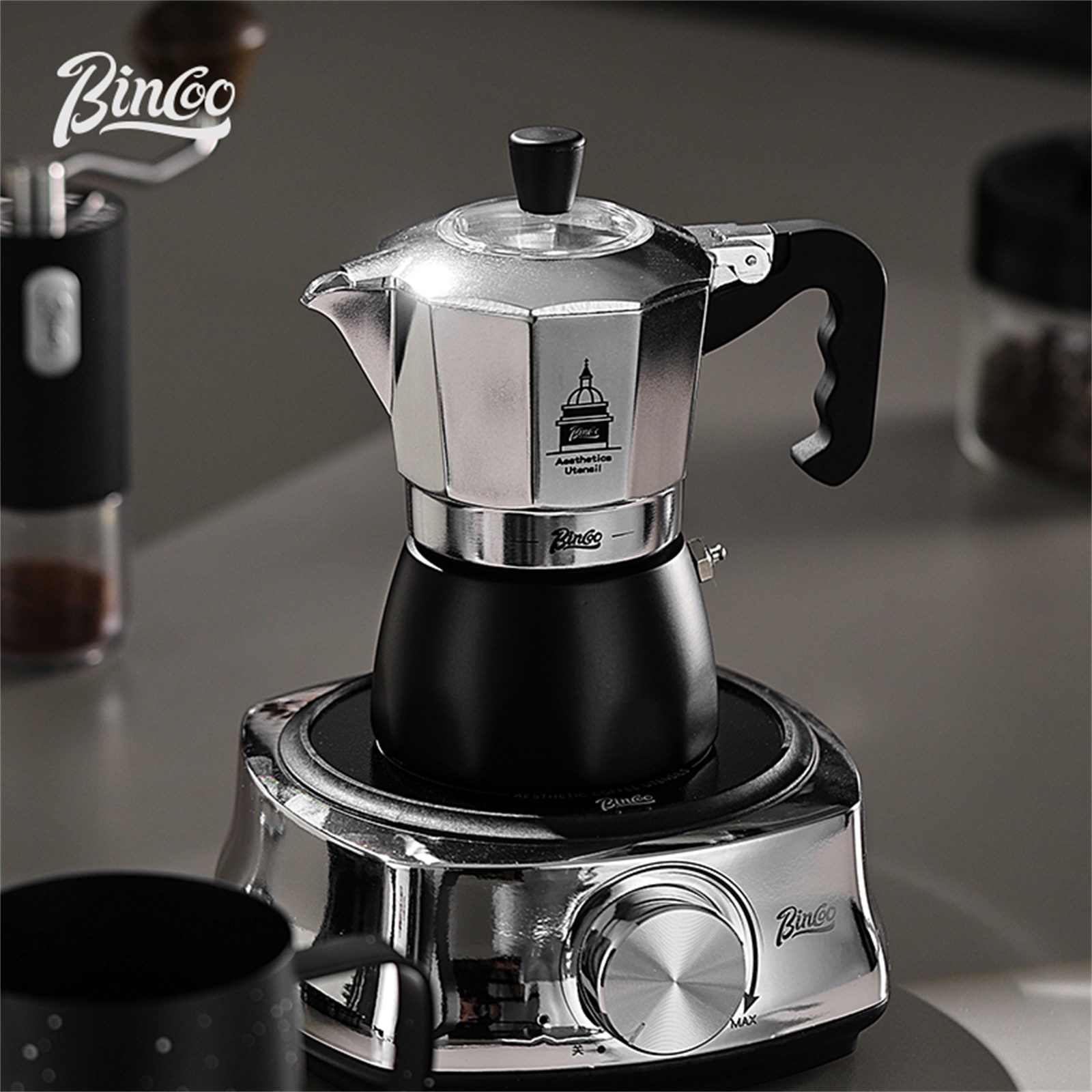 BINCOO Double Valve Moka Pot，E – Coffee Equipment Set Bewertung und Preis