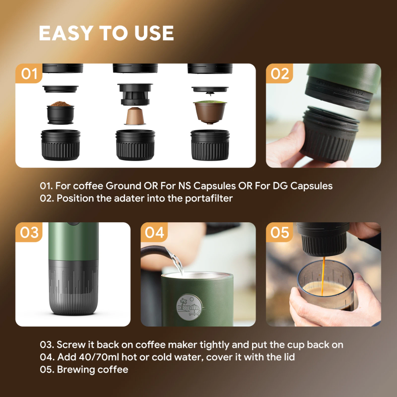 Portable Espresso Machine 3-in – Coffee Equipment For Camping Bewertung und Preis