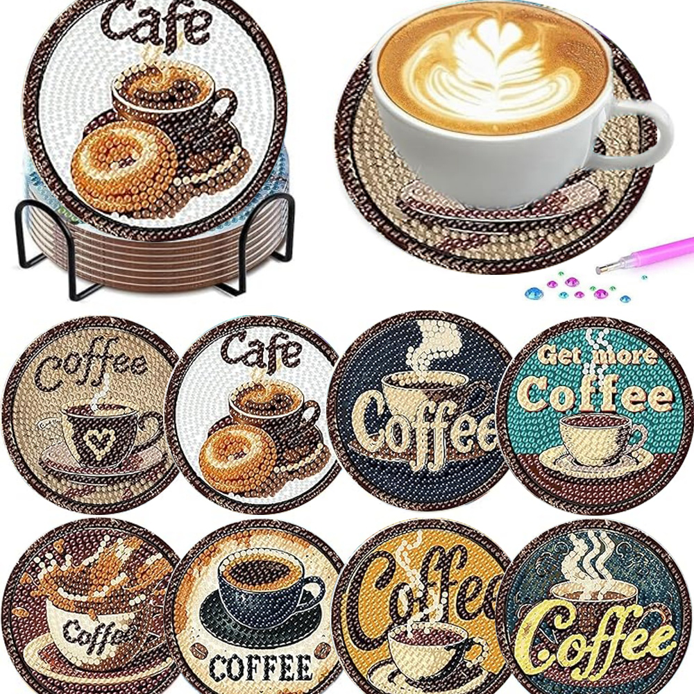 8 pieces/set of diamond painte – Coffee Equipment Set Bewertung und Preis