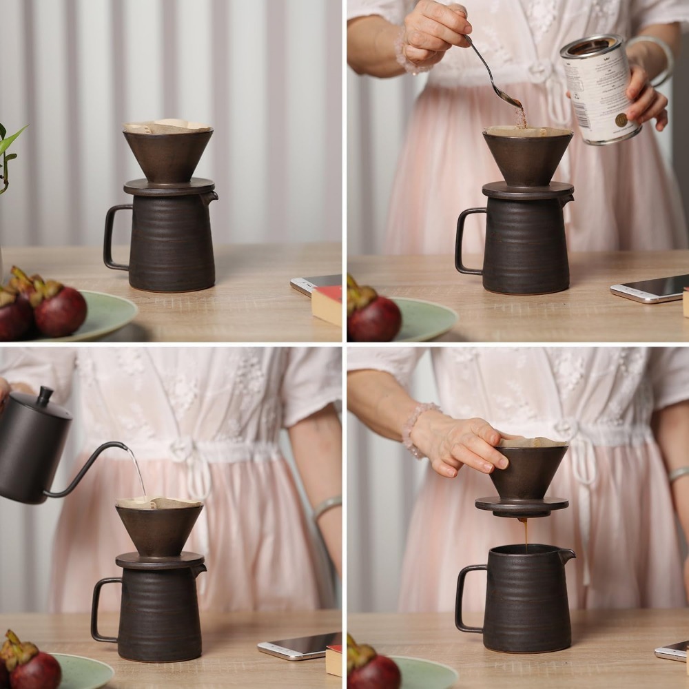 2-piece Porcelain Hand-pour Co – Coffee Equipment Set Bewertung und Preis